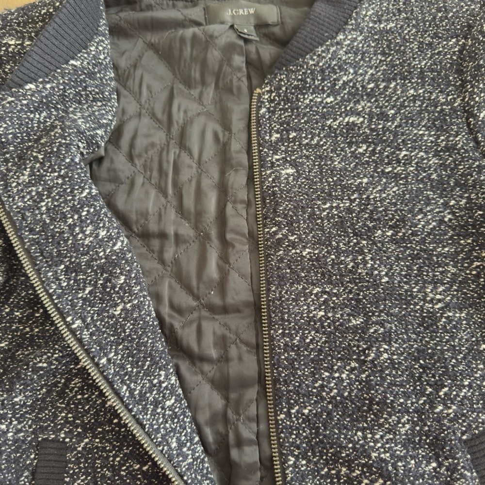 J. Crew Women's dark blue Bomber Jacket - Picture 7 of 8